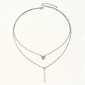 Trendy Diamond-studded Necklace With An Elegant Vibe