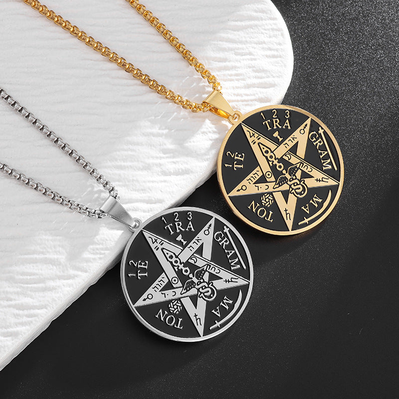 Personalized Pentagram Solomons Seal Amulet Necklace