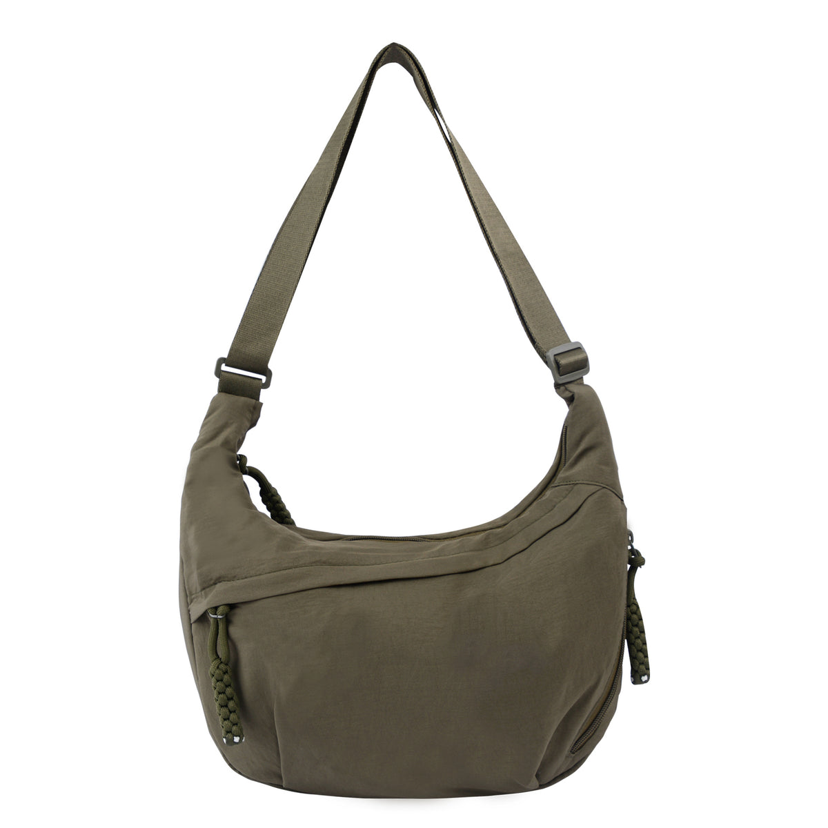 Womens Simple High-Capacity Nylon Crossbody Bag