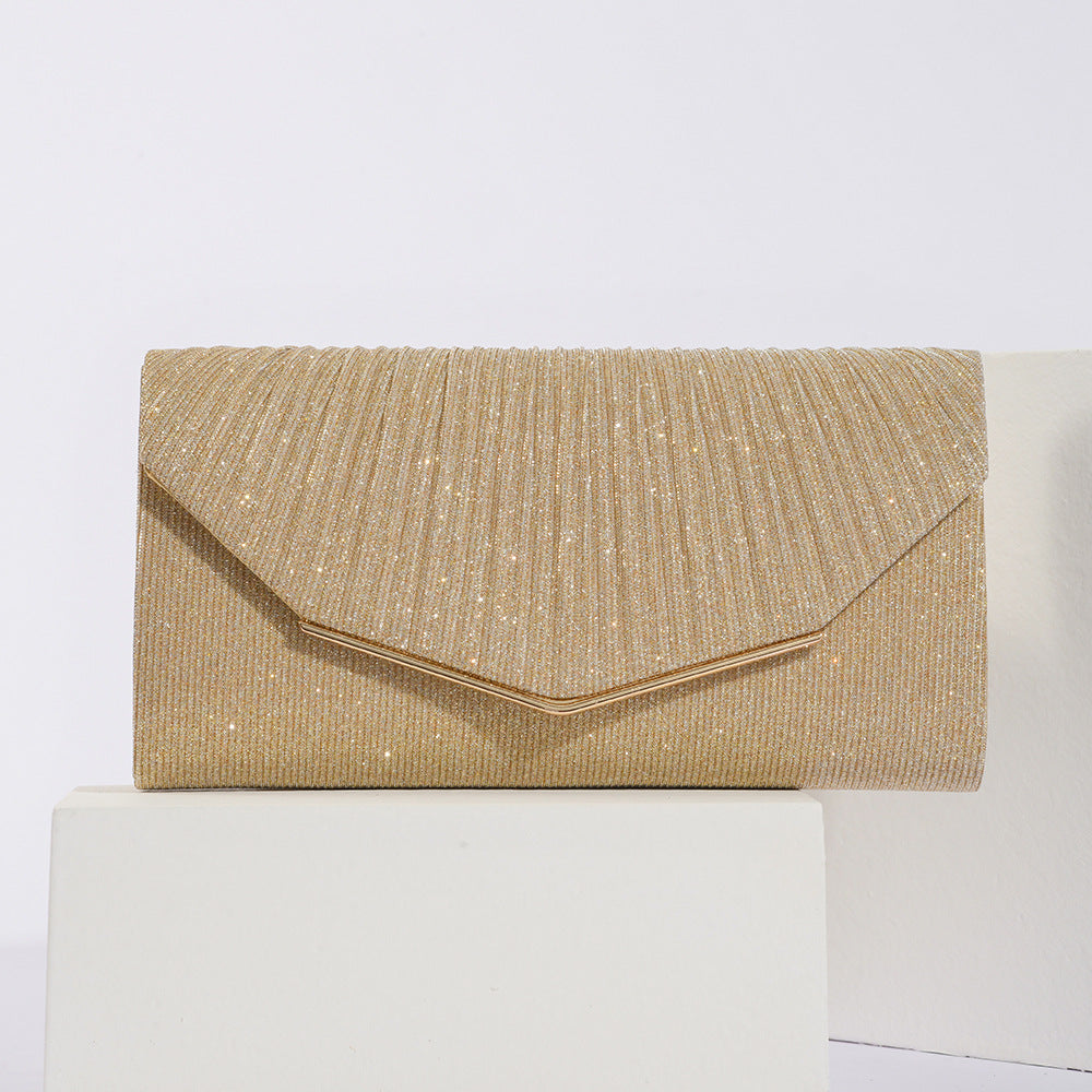 Vintage Damen-Abendclutch mit Überschlag Kissentasche Party-Bankett-Tragetasche