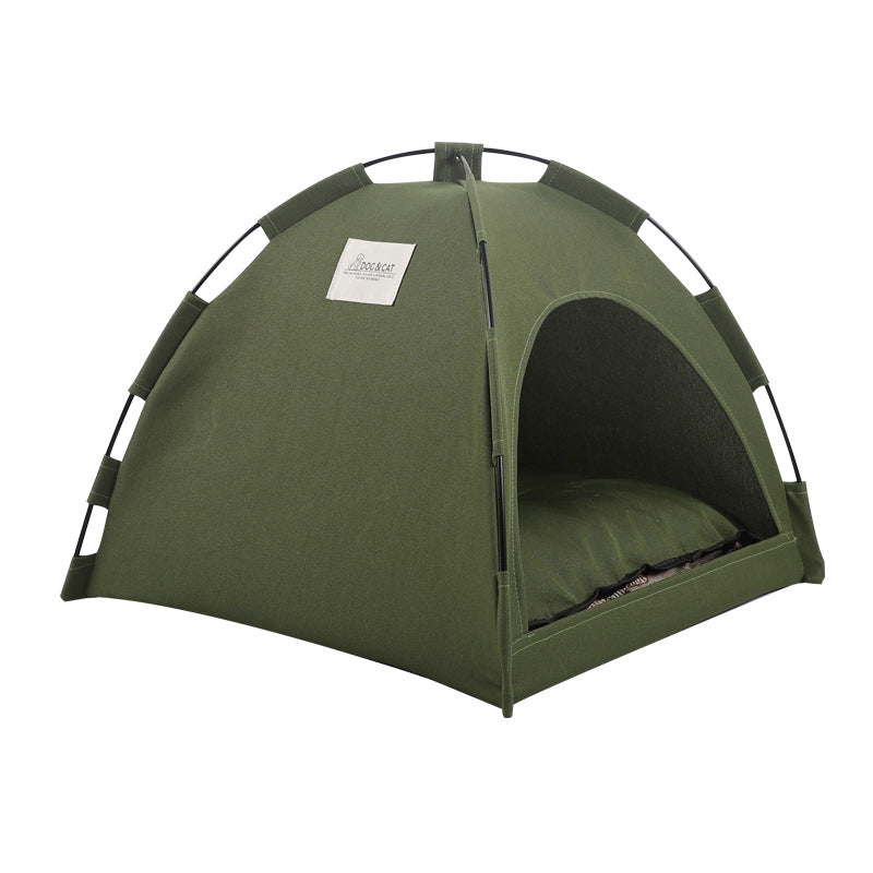 Katzenzelt Kühlmatte Hundehütte Haustiersofa Camping Hundebett mit Kissen für Hundezwinger Indoor Katzennest Katzenbett Haustierprodukte