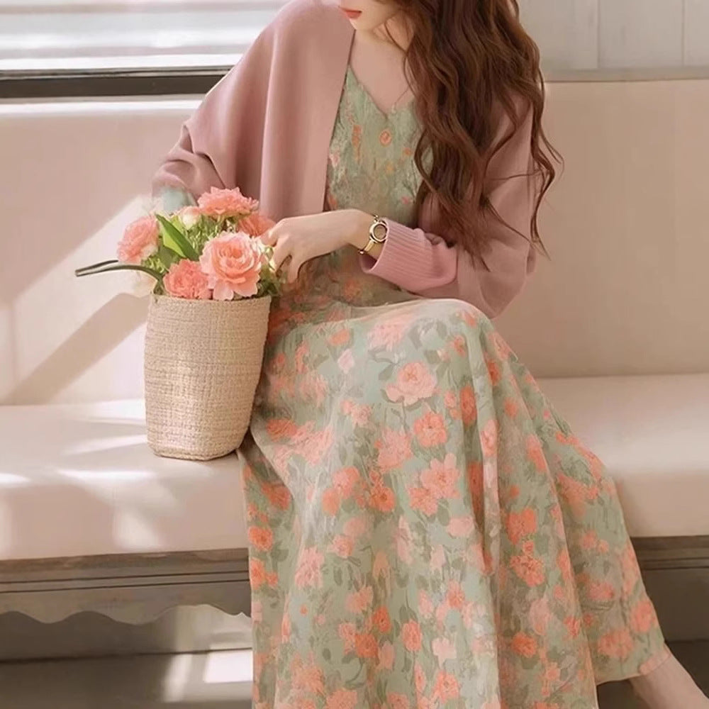 Womens Floral Slip Dress Single Piece